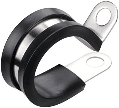 LOKMAN 20 Pack 1 Inch Stainless Steel Cable Clamp, Rubber Cushioned Insulated by LOKMAN