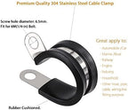 LOKMAN 20 Pack 5/8 Inch Stainless Steel Cable Clamp, Rubber Cushioned Insulated - Image 3