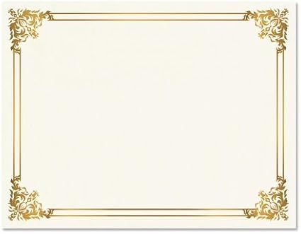 Empire Gold & White Parchment Certificate Papers by Fine+Stationery