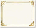 Empire Gold & White Parchment Certificate Papers by Fine+Stationery