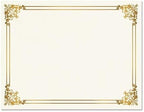 Empire Gold & White Parchment Certificate Papers by Fine+Stationery