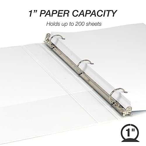 Samsill 1 Inch 3 Ring Binders, Made in USA, Economy Round Ring, 200 Sheet - Image 3