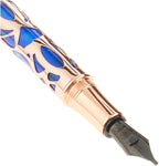 Conklin Endura Deco Crest Fountain Pen in Blue, Stub Nib, Premium Writing - Image 4