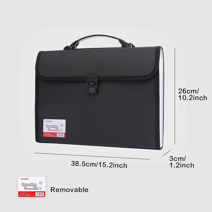2 Pack Extra Large Legal Size/Foolscap 12 Pockets Accordion File Organizer - Image 2