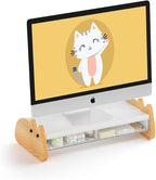 AFOOYO Monitor Stand Riser, Wooden & MDF Computer Desktop Stand by AFOOYO