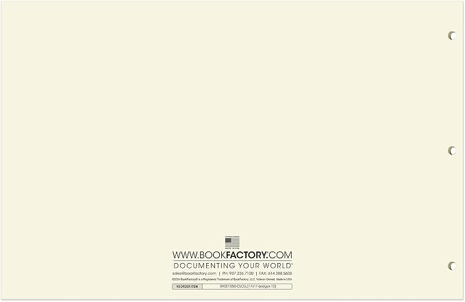 BookFactory Ledger Sheets/Large 10 Column Accounting Ledger Columnar Loose Leaf - Image 3