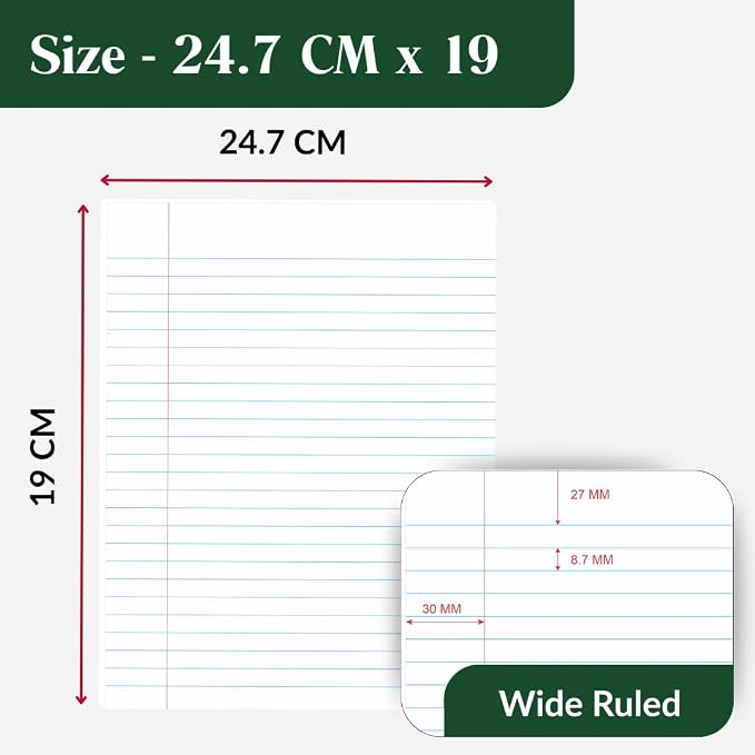 ECONAMA Composition Notebooks Pack of 48 Wide Ruled 200 Pages 9.75"x7.5" Black - Image 2