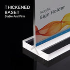 BlueValley Acrylic Sign Holder 5x7 Vertical – 12 Pack Double Sided Clear - Image 5