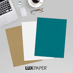 LUXPaper 8.5" x 11" Paper | Letter Size | Teal | 80lb. Text | 500 Qty - Image 9