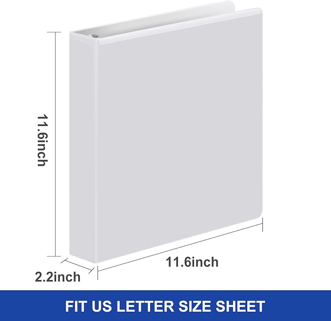 Comix Sturdy 1.5 Inch D-Ring Binders, 1.5'' 3 Ring Binder - Image 5