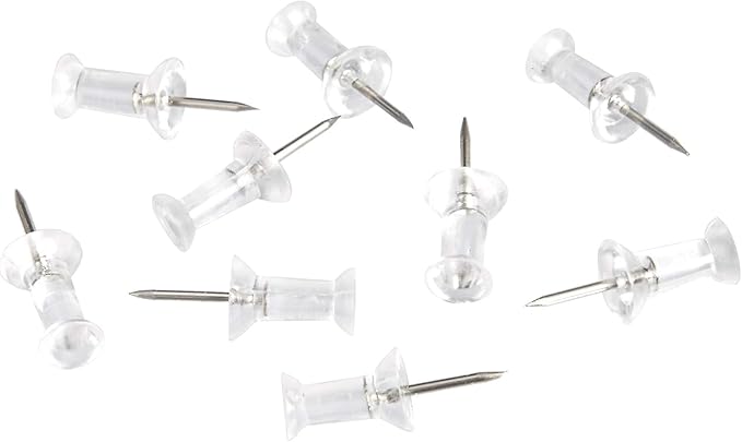 Amazon Basics Push Pins Tacks, Steel Point, by AmazonBasics