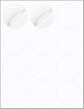 Methdic 2.5" Diameter High Visibility Printable Round Labels，Matte White，360 by Methdic
