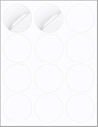Methdic 2.5" Diameter High Visibility Printable Round Labels，Matte White，360 by Methdic