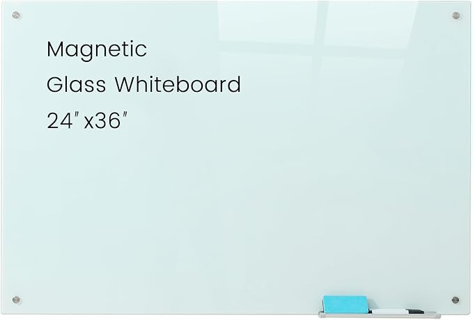 Gooderboard Glass Magnetic White Board by Gooderboard
