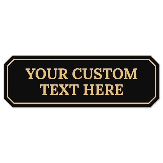 Custom Wall or Door Sign, Personalized Notched Plaque Engraved Message by SigoSigns