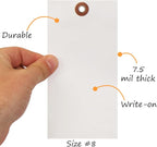 SmartSign 6.25 x 3.125 inch Blank White Shipping Tags - Image 3