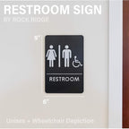 Men's/Women's Restroom Sign for Handicap Accessible Restroom ADA-Compliant - Image 4