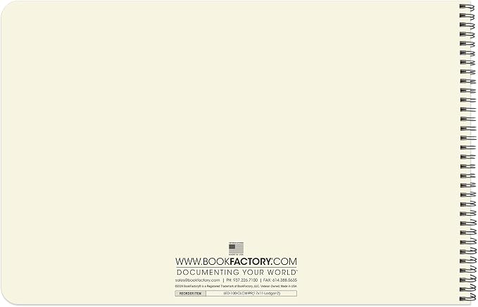 BookFactory Accounting Ledger Notebook/Large 2 Column Accounting Ledger - Image 4