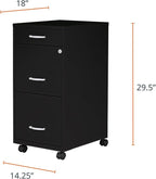 Lorell LYS SOHO Box/File/File 3-Drawer Mobile File Cabinet - Image 3
