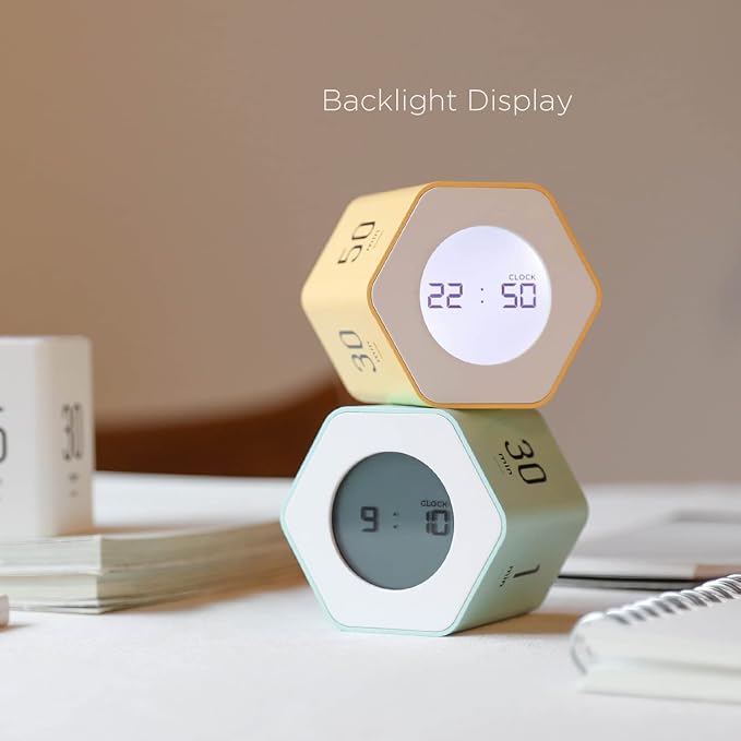Mooas Multi-Hexagon Clock Cube, Digital Clock, Pomodoro Timer - Image 4