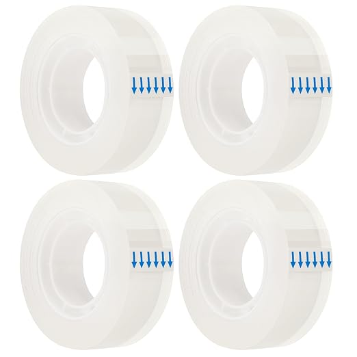 OWLKELA 4 Rolls Transparent Tape Refills, All-Purpose Transparent Glossy Tape by OWLKELA