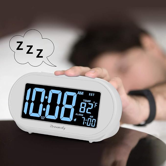 DreamSky Alarm Clocks for Bedrooms, Auto Set Digital Desk Clock for Bedside - Image 6