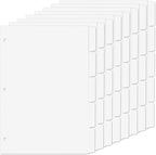 Binder Dividers for 3 Ring Binder, 1/5 Cut Tabs, Letter Size, Blank Write On by COIDEA