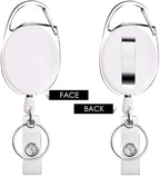 Retractable Badge Holder with Carabiner Reel Clip and Key Ring - Image 8