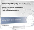ECKEK Magnetic Sign Holder Grip Holder, Powerful Magnet, Acrylic Sign Holder by ECKEK