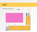 HOUSELABELS 2.25" x 1.25" Pink Address Labels on 1" Core Compatible - Image 3