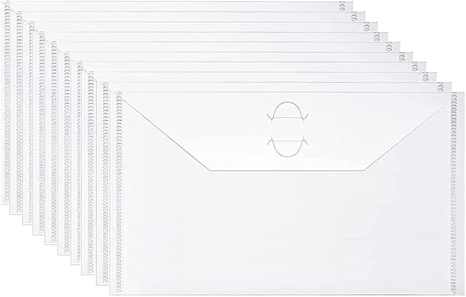 5.9 x 9.9 inch Large Stamp & Die Storage Pockets Resealable Clear Plastic Seal by Briartw