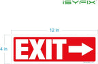 iSYFIX Exit Signs Stickers 2 Pack 12x4 Inch - Image 8