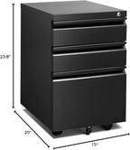 INTERGREAT 3 Drawer File Cabinet, Metal Filling Cabinets - Image 3