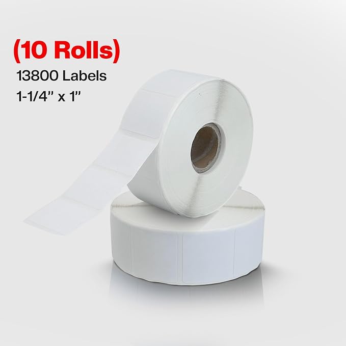1 1/4” × 1”Direct Thermal Printer Labels, 10 Rolls, 800 Matte White Thermal - Image 11