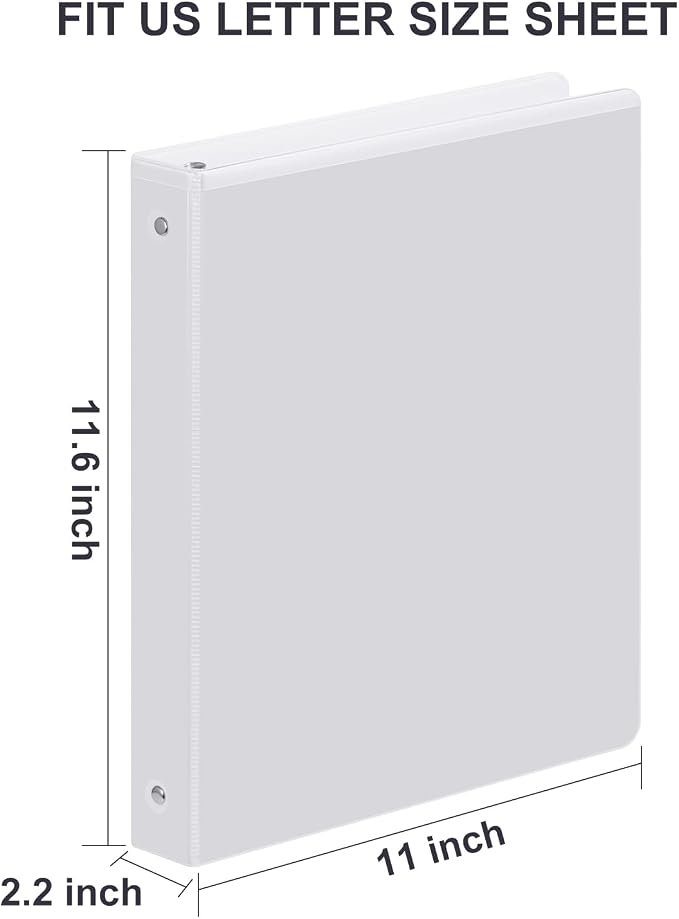 3 Ring Binder 1-1/2 Inch, ViVin Sturdy 1.5"-Round Ring Binder - Image 2