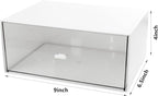 Desk Drawer Organizer, Stackable Storage Drawers, Plastic White Desk Organizers - Image 3