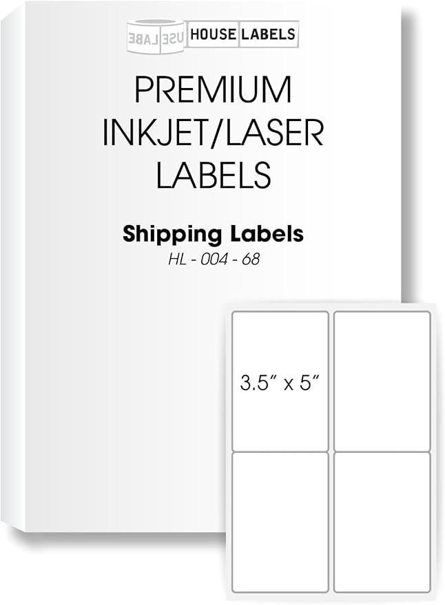 HOUSELABELS 4-up Shipping Labels by HouseLabels