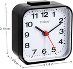 Tinload Small Battery Analog Alarm Clock Silent Non Ticking, Ascending Beep - Image 5