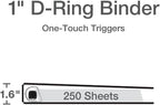 Cardinal 3 Ring Binder, 1 Inch Premier Easy Open Binder, ONE-Touch Locking - Image 2
