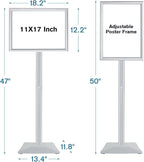 Golemas Sign Stand for Display, 11lbs Integrated Rod Heavy Duty Pedestal Floor - Image 6