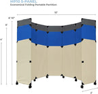 Versare MP10S Portable Folding Wall Partition | Economical 5 Panel Design | - Image 3