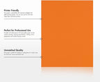 LUXPaper 8.5" x 11" Paper | Letter Size | Mandarin Orange | 80lb. Text | 50 Qty - Image 8
