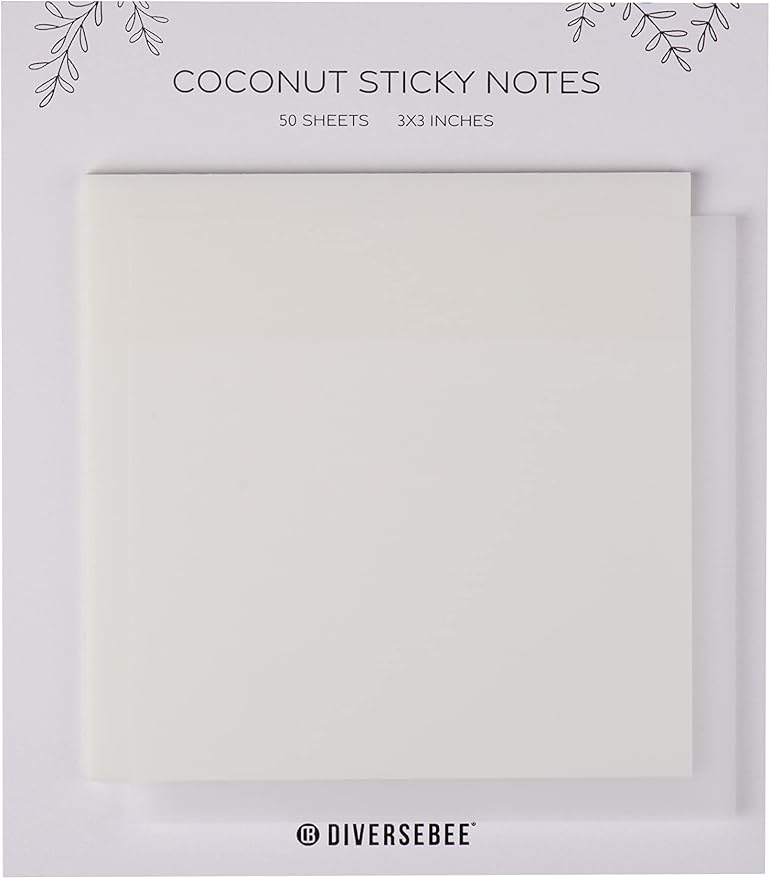 DiverseBee 50 Sheets Pastel Transparent Sticky Notes, 3x3” Clear Sticky Tabs by DiverseBee