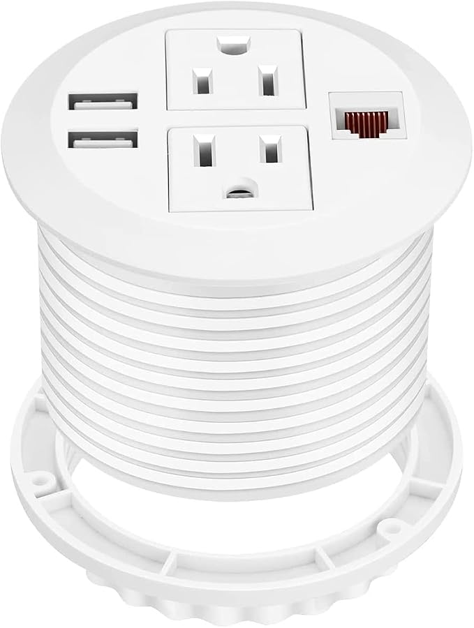 Power Grommet 3 Inch for Desktop, Recessed Desk Outlet by XBA