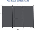 CHOSENM Room Divider, 3 Panel Folding Privacy Screens - Image 2