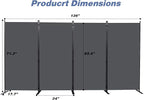 CHOSENM Room Divider, 4 Panel Folding Privacy Screens - Image 2