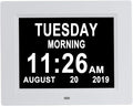 Aowasi 8 Alarms Digital Clock, Extra Large Display Wall Digital Day Calendar by Aowasi