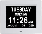 Aowasi 8 Alarms Digital Clock, Extra Large Display Wall Digital Day Calendar by Aowasi
