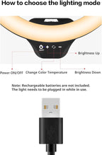 Sensyne 10'' Ring Light with 50'' Extendable Tripod Stand, LED Circle Lights - Image 8