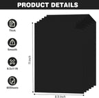 Cardstock 8.5 X 11, 80 Sheets Black Card Stock, 75lb/ 200gsm Copy Paper - Image 2